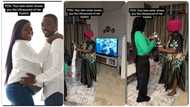 Nigerian lady give her twin sister scan showing she is expecting triplets, she reacts emotionally