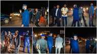 Nigerian governor comes down from his vehicle at night, joins traffic wardens to control traffic, people react