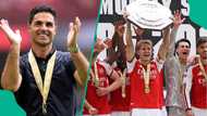 Mikel Arteta reacts as Arsenal beat Manchester City 3-0 to win 2026 Community Shield