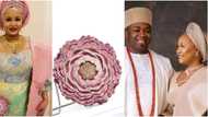 Nigerian women react as Oba Elegushi’s 2nd wife steps out with mini clutch bag worth N2m