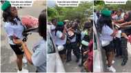 Video shows moment Nigerian lady was robbed of her money bouquet by her colleagues on graduation day