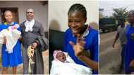 Joy as teenage girl who gave birth in Ondo prison regains freedom, adorable photos, video go viral