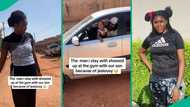 Wife reacts as jealous husband brings their little child to gym: "Everybody must know you have son"