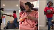 "He don grow o": Fans react to cute video of Olamide's son Milliano playing basketball, Baddo cries out in joy
