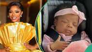 "Counting my blessings": Laura Ikeji tattoos her kids' name on her body, shares face of newborn