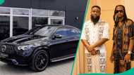 "Double trouble": Yhemo Lee and his pal White Lion celebrate as they acquire new whips worth N180m