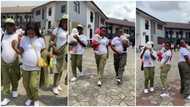"This is really beautiful": 3 Pregnant NYSC members flaunt babies after delivery, catwalk with them in video