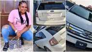 Nollywood actress Kemi Apesin celebrates as she buys Ford SUV (photos)