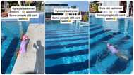 4-year-old little girl shows her swimming talent in a pool, many hail her for being so good in video
