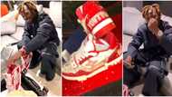 Video as rich fan gifts Asake diamond shoes and wristwatch ahead of show at London O2 Arena: “He deserves it”