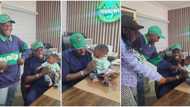 "Zazu junior doesn't want to go home": Obi Cubana shares photos as Portable visits with wife and son