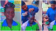 Video of lady with colourful mohawk leaves internet users amused: "Christmas hair don set"