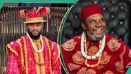 Yul Edochie emotionally celebrates dad Pete Edochie on Father’s Day, fans react: "None of ur kids did same”