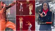 "Her mother raised a queen": Many hail lady for comporting herself as she performs with Asake on stage