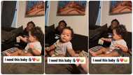 Funny little girl takes money from sleeping father's pocket to give mum, video goes viral on TikTok
