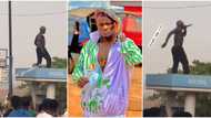"Everywhere na stage for akoi wahala": Fans react as Portable performs on roof of filling station, clip trends