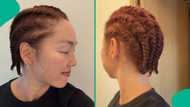 Asian lady goes viral after showing off unusual hair texture, people react to video
