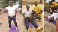 Fit fam: Veteran Nollywood actor Yinka Quadri spotted working out