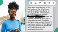 Lady displays message bus conductor sent her, his use of English and punctuation impresses Nigerians