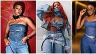 Denim on denim: Tiwa Savage, 5 other Nigerian stars pull off street style in swaggy looks