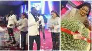 "He values her": Members shut down church with naira notes to celebrate pastor's wife's birthday