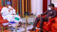 Again, Buhari, Jonathan hold closed-door meeting after ex-VP Sambo's visit (photo)