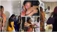 Toyin Abraham cries as gospel singer Alaseyori gives live performance at her house in cute birthday surprise