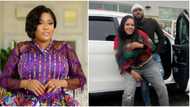 Toyin Abraham kneels to greet hubby Kolawole as he arrives Ijakumo premiere like royalty