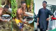 "You are very handsome": Fish farmer appears in stylish native attire after working hard in his pond