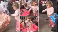 Baby screams joyfully at beautiful chair gift, her expression in trending video gets people talking