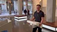 Elon Musk carries bathroom sink into Twitter office as deal nears close