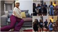 Veteran actress Hilda Dokubo bends low in style as she battles young ladies for Kizz Daniel's Buga challenge
