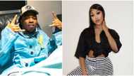 "Una no stone them ni?" Reactions as Mayorkun brings dancer girlfriend on stage during performance