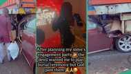 Video: Nigerian lady survives car crash hours after her engagement party, many react