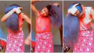 "Beautiful": Lady with extremely long, natural hair like artificial attachments goes viral, video causes stir