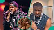 Peter Okoye Gets Leg Massage After Six Shows in Eight Days, Fans React
