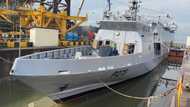 President Buhari commissions locally built navy ship to boost maritime security