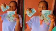 "Help me confirm the price": Lady happily shows foreign currencies she found in sweater she bought
