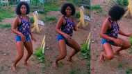 "I cannot help but love you": Lady in bumshort dances and whines waist in a sweet way, video goes viral