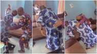 Couple vibe hard to Larry Gaga's song, wife twerks for husband in their parlour, video stirs reactions