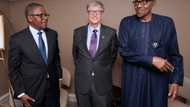 Buhari ya jinjinawa Bill Gates da Dangote akan aikin alkhairin da suke yiwa yan Najeriya (hoto)