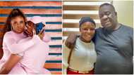 Mr Ibu bursts into tears as clip of him on video call with newly married daughter surfaces, Nigerians react