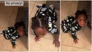 "She follows me to bathroom": Child bumps into mum and disrupts her privacy, viral video sparks reactions