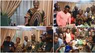 Cast and crew members on The Johnsons throw another surprise 47th birthday party for actress Ada Ameh