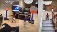 NBA future champ: Reactions as 1-year-old kid throws basketball from different angles into hoop in video