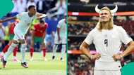 Norway star Erling Haaland reacts to Kylian Mbappe's penalty drama in France vs Morocco