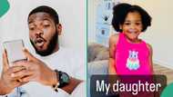 Years after his mother's death, Nigerian man flaunts his little daughter who resembles her