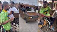 "5 litres can go to Benin": Nigerian man builds car that looks like G-Wagon, it uses less fuel to run