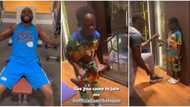 I’m stronger than your daddy, Davido tells Tiwa Savage’s son Jamil as they spend time in the gym together
