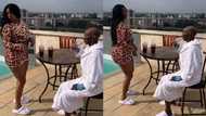 "He is rich": Elegant lady with good shape dances in front of an old man, video goes viral and causes stir